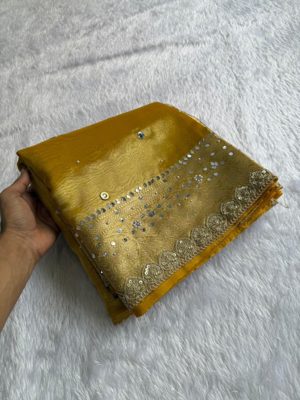 Royal Golden Tissue Saree