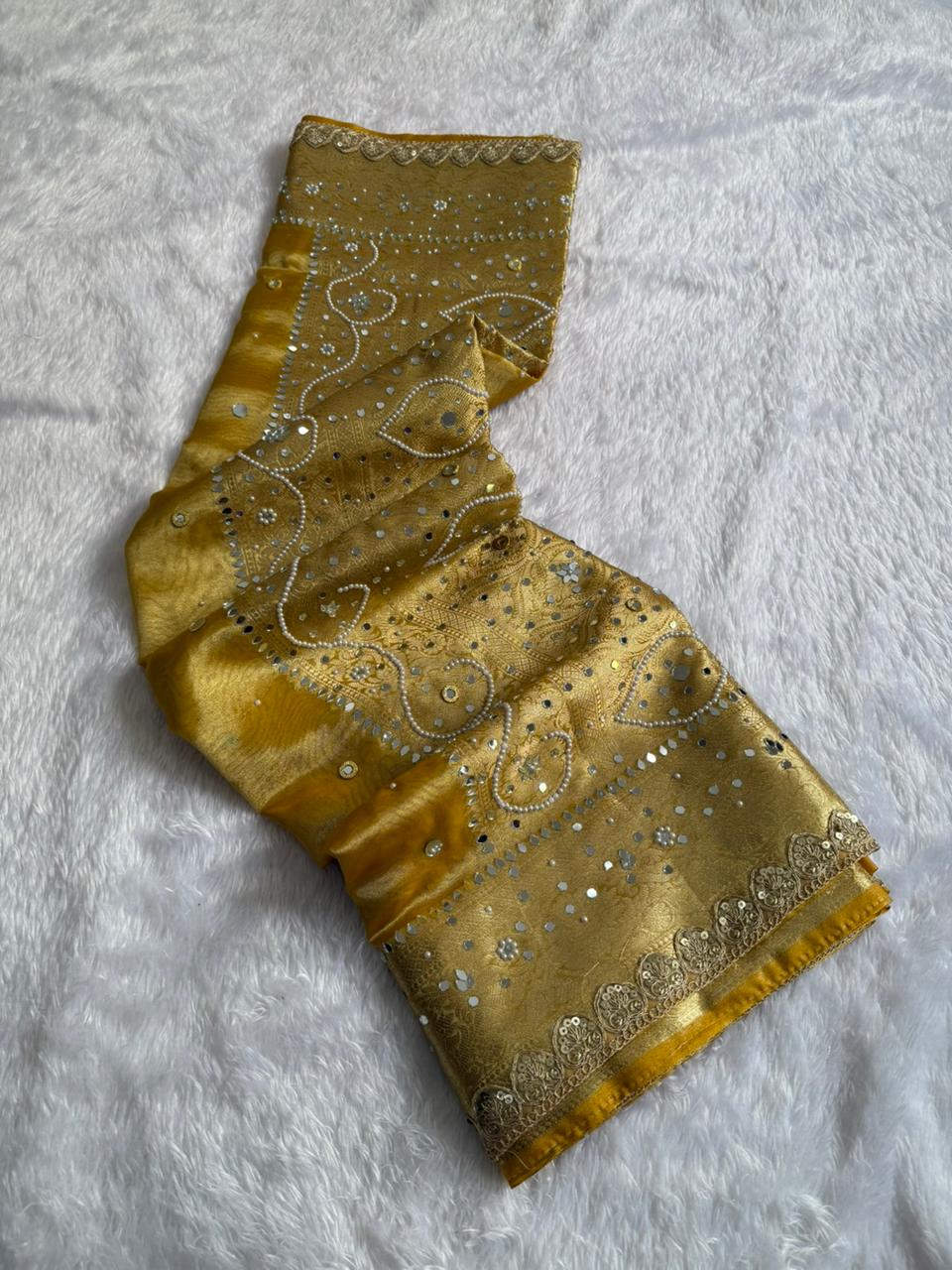 Royal Golden Tissue Saree