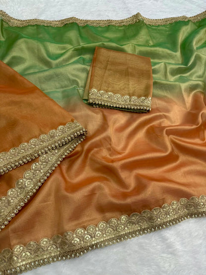Banarasi Three-Tone Tissue Saree