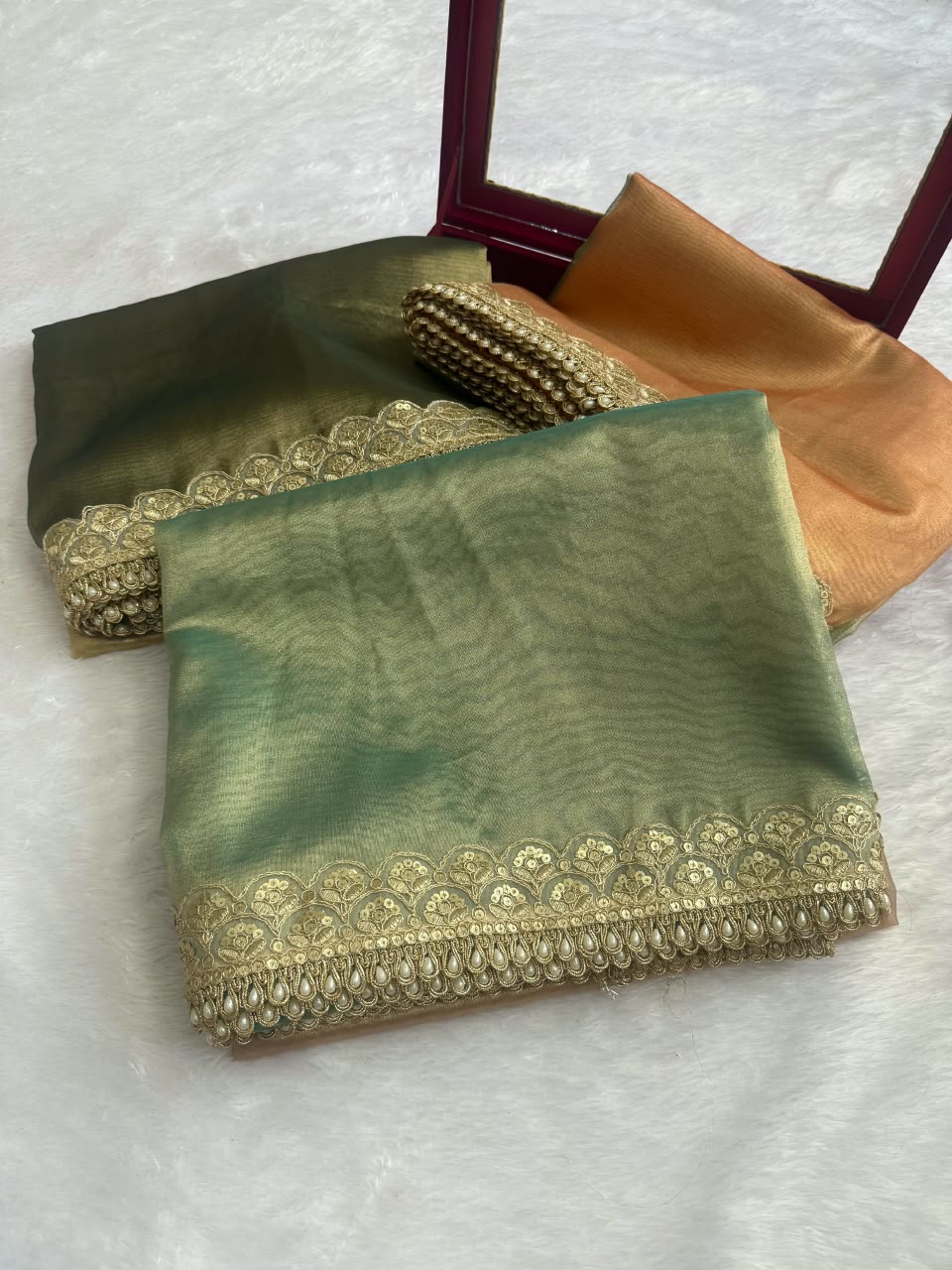Banarasi Three-Tone Tissue Saree