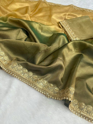 Sage Green & Peach Gold