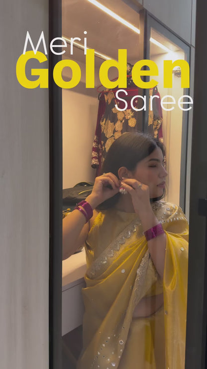 Royal Golden Tissue Saree