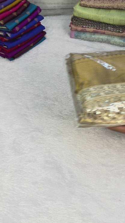 Golden Shine Premium Tissue Saree