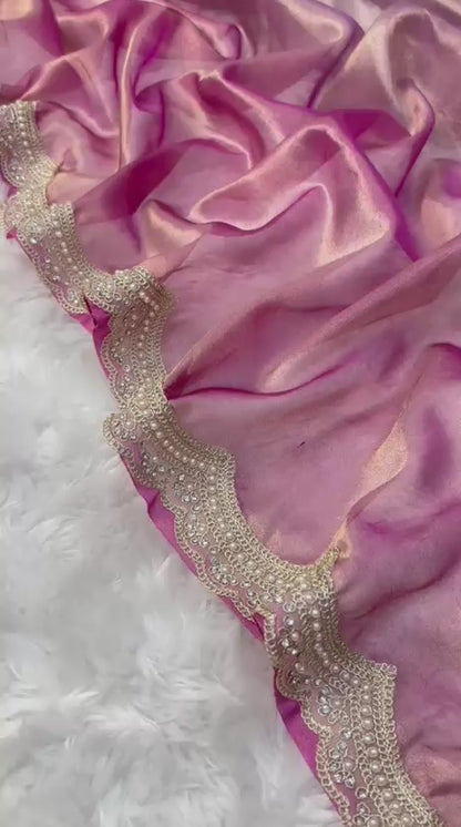 Multi Color Light Weight Tissue Saree