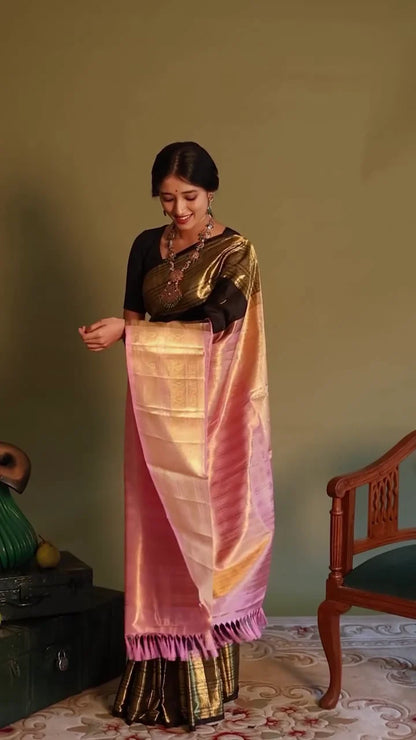Banarasi Half & Half Tissue Silk Saree