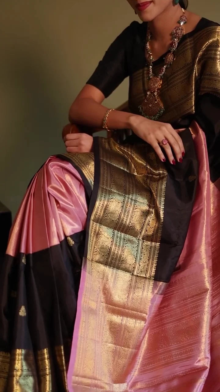 Banarasi Half & Half Tissue Silk Saree