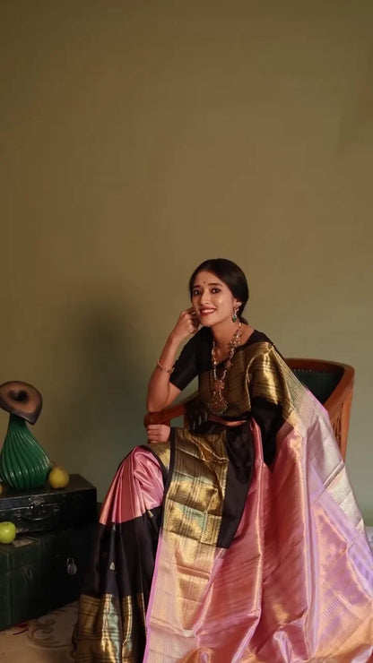 Banarasi Half & Half Tissue Silk Saree