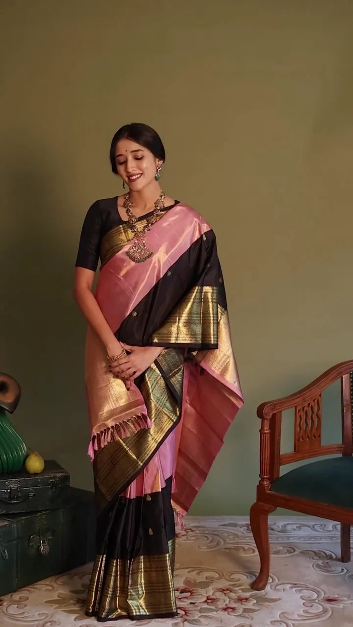 Banarasi Half & Half Tissue Silk Saree